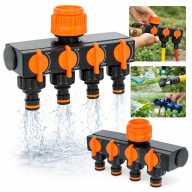 4-DROŻNY ROZDZIELACZ OGRODOWY DO WODY NA KRAN WĘŻA OGRODOWEGO Z ZAWORAMI