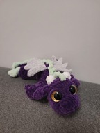 SMOK fioletowy pluszak maskotka wykonana ręcznie na szydełku 30 cm
