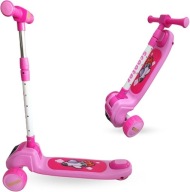 DB150 CHLOENCE Hulajnoga dziecięca LED różowa regulowana świecące koła