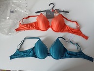 Śliczny biustonosz TU Full Cup T-Shirt bras EUR 70B UK 32B orange