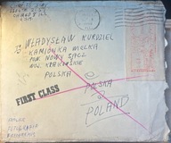 Koperta stempel Chicago do Kamionka Wielka Władysław Kurdziel