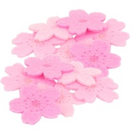 FILCOWE KWIATKI KWIATY Z FILCU 16 SZTUK DEKORACYJNE RÓŻOWY MIX