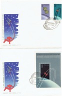 Polska -I-szy Lot kosmiczny - Fi.1202-03+bl.36 FDC