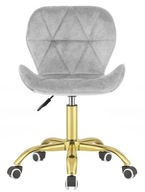 KRZESŁO OBROTOWE VASTO OFFICE VELVET GREY GOLD