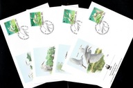 Singapur / 4 Koperty FDC / 706-709 ( WWF - Fauna - Ptaki - czapla ) 1993 r.