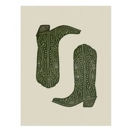 „Cowgirl Soul” – Plakat z Ilustracją Kowbojskich Butów