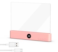 LED LAMPKA NOCNA DO CZYTANIA OCHRONA OCZU USB PŁASKI PANEL RÓŻOWA