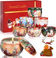 6 sztuk świec naturalne świece zapachowe z wosku sojowego na Święta