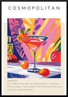 A2 PLAKAT OBRAZ DO KUCHNI JADALNI RESTAURACJI DRINK COSMOPOLITAN PRZEPIS