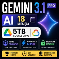 GEMINI 3.1 PRO AI 18 MIESIĘCY | 5TB GOOGLE DRIVE |VEO 3.1| NA TWOJE KONTO |
