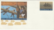 Całostka wydana z okazji regat Tall Ships Australia 1988