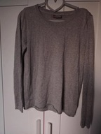 street one s 36 sweter szary srebrny niteczka długi rękaw połyskuje