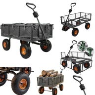 WÓZEK OGRODOWY TRANSPORTOWY 400KG 100L MALTEC PRZYCZEPKA TACZKA Z PLAMDEKĄ