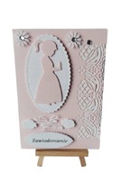 ZAWIADOMIENIA KOMUNIA DZIEWCZYNKA Z ŚWIECĄ W RAMCE BC BIEL - RÓŻ