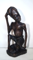 Rzeźba Mężczyzna Masaj z hebanu