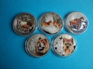 5 sztuk monet ze zwierztami - zestaw