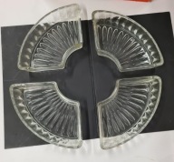 Kabaret półmisek środek stołu szkło prl