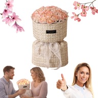 PREZENT NA WALENTYNKI DZIEŃ KOBIET MYDLANE RÓŻE LED ZESTAW PREZENTOWY