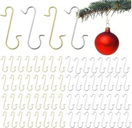 100X HACZYKI NA BOMBKI ZAWIESZKI NA OZDOBY NA CHOINKĘ W KSZTAŁCIE LITERY S