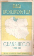 MAPA WOJEWÓDZTWA GDAŃSKIEGO Z 1967 ROKU.