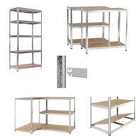 REGAŁ MAGAZYNOWY METALOWY 180x90x40 WARSZTATOWY 5 PÓŁEK DO PIWNICY 1000 KG