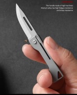 Mini składany scyzoryk EDC Tytanowy Brelok