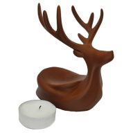 STOJAK NA TEALIGHT BRĄZOWY RENIFER świąteczny świecznik dekoracja ŚWIECZKA