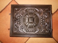 SECESYJNE DRZWICZKI ŻELIWNE DO PIECA WĘDZARNI