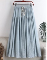 SPÓDNICA BŁĘKITNA PASTELOWA BOHO DENIM JEANS