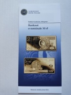 Folder NBP 2025 Banknot o nominale 50 zł j.polski