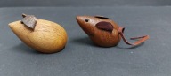 Mysz 2 x drewniana figurka Kay Bojsen design 50 te