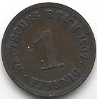 Niemcy 1 pf.1907 D
