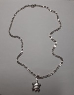 Damski łańcuszek srebrny, dł 50 cm, w 15,14 g najtaniej za 1g.