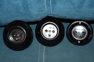 NOWE CZARNE KONTAKTY BAKELITOWE 3 szt