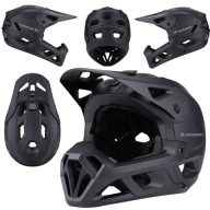 KASK ROWEROWY FULLFACE ENDURO MTB DOWNHILL Z REGULACJĄ OSŁONA SZCZĘKI 60-62