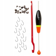 Zestaw Wędkarski na OKONIA 5g Spławik 15x Haczyki 15x Obciążnik Szczypce