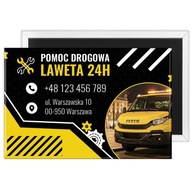 WIZYTÓWKA KONTAKT POMOC DROGOWA MAGNES "AUTO LAWETA" REKLAMA własny tekst