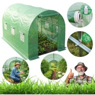 TUNEL FOLIOWY OGRODOWY WZMOCNIONY! SZKLARNIA FOLIAK 3x2,5m 7,5m² ZIELONY