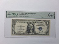 1 dolar 1935C USA silver certificate PMG 64 EPQ blok SE