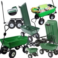 WÓZEK TRANSPORTOWY OGRODOWY 3W1 WYWROTKA TACZKA DUŻA 300 KG-75L