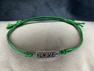 Bransoletka hand made LOVE prezent kolor ZIELONY