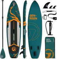 Nadmuchiwana Deska SUP All-Around Genreen Paddle Board 335 x 84 cm Zielona