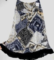 Spódnica karczek falbana cienka tkanina maxi 46/50