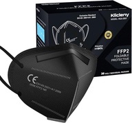 MASECZKI CZARNE OCHRONNE 30 SZTUK FFP2 5 WARSTW BEZZAPACH KLICENY NQX-2001