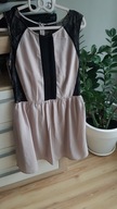 sukienka koronka nude 10/38 + liliowy pasek gratis