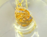 _____ jajko ażurowe FABERGE style _____ jajo złocone SREBRO ___ łańcuszek