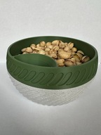Miska na pistacje i orzechy z podwójnym dnem na łupiny