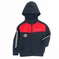 Cool, Bluza z kapturem, rozpinana, granatowo-czerwona, Hot Wheels, 104 cm