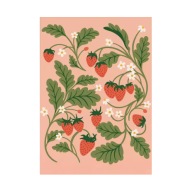 Plakat „Strawberry Garden” – Uroczy Plakat Botaniczny