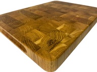 Deska drewniana do krojenia dębowa sztorcowa 40x30x4 cm + gratis serwis